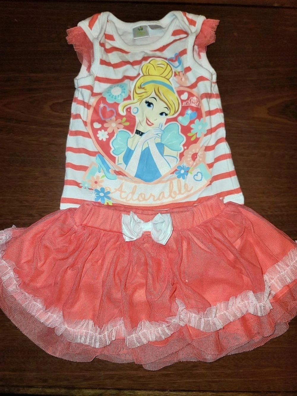 Disney Girls Pink & White Princess Dress